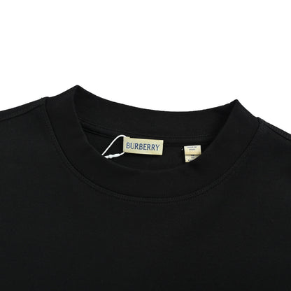 Burberry 25Fw cross-stitch woven war horse embroidery long-sleeved T-shirt