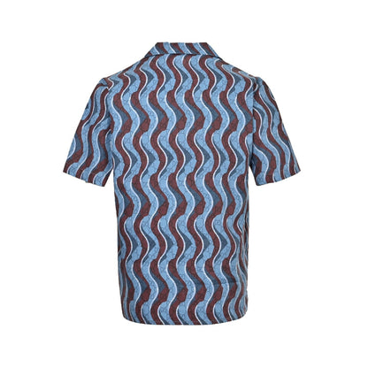 Gucci 25ss all-over dark pattern snake-shaped short-sleeved shirt
