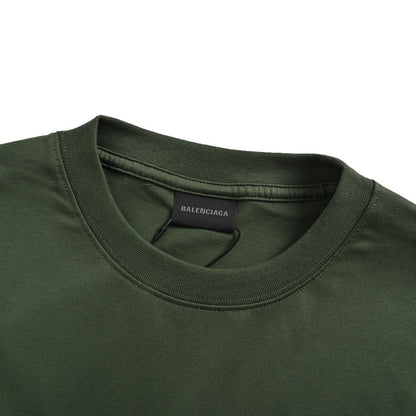 Balenciaga 24ss masking tape printed short sleeves