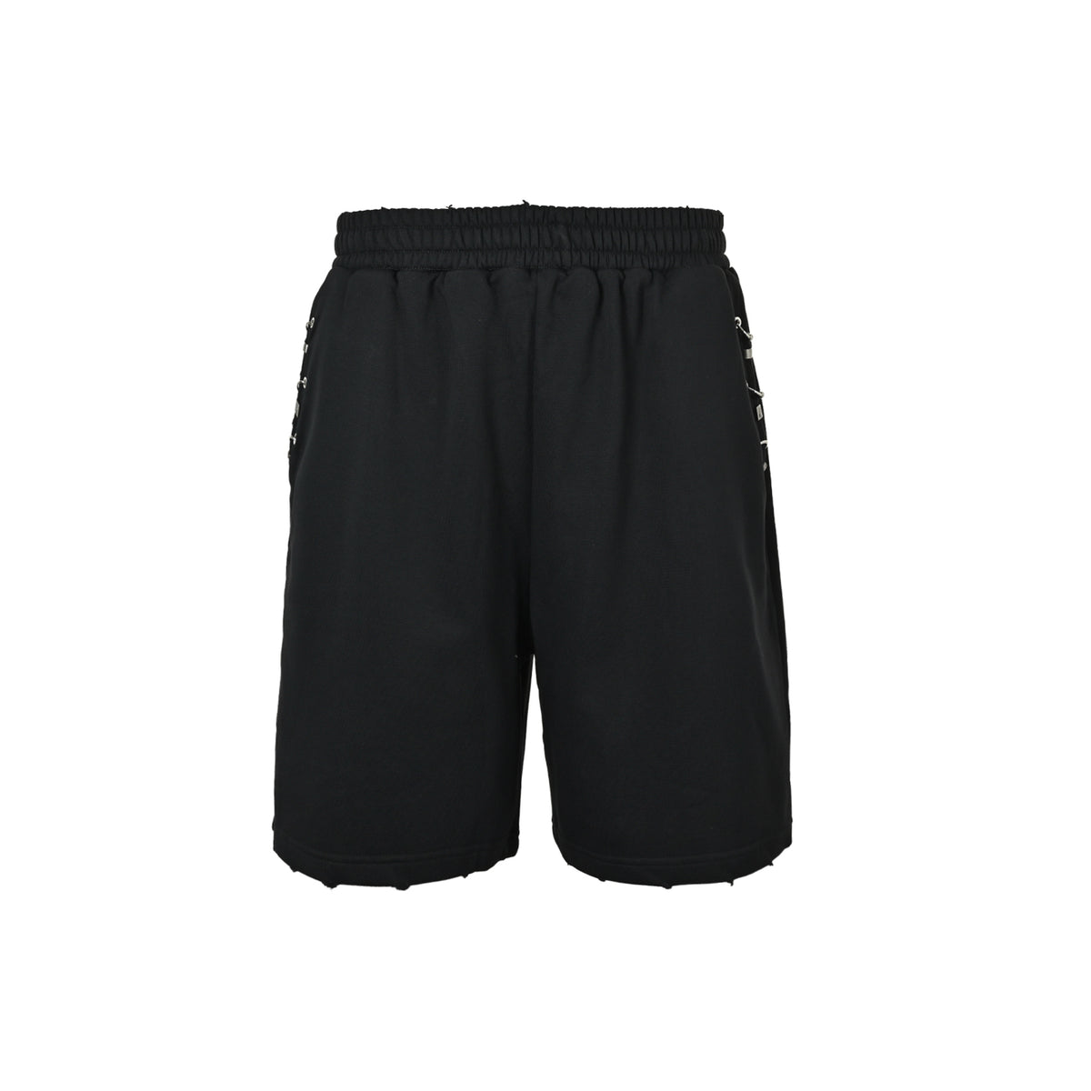 Balenciaga/Balanciaga classic engraved logo metal ring button shorts