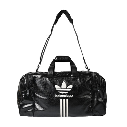 Balenciaga Balenciaga adidas Adidas clover letter three stripes distressed fine-grained leather handbag travel bag