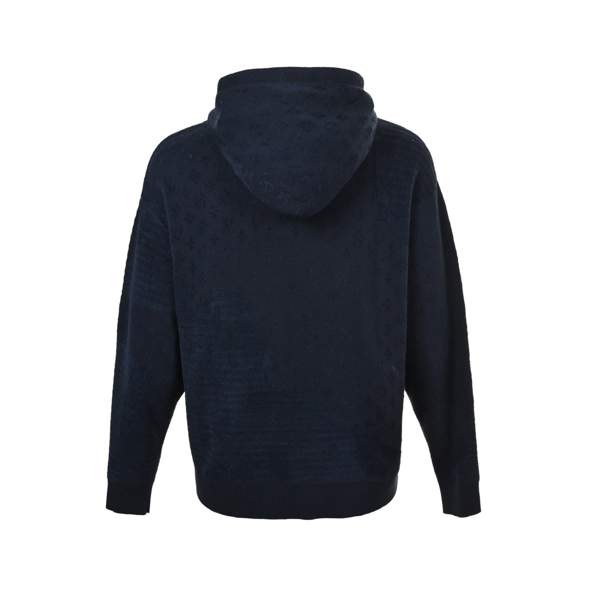 Louis Vuitton jacquard patchwork knitted hooded sweatshirt