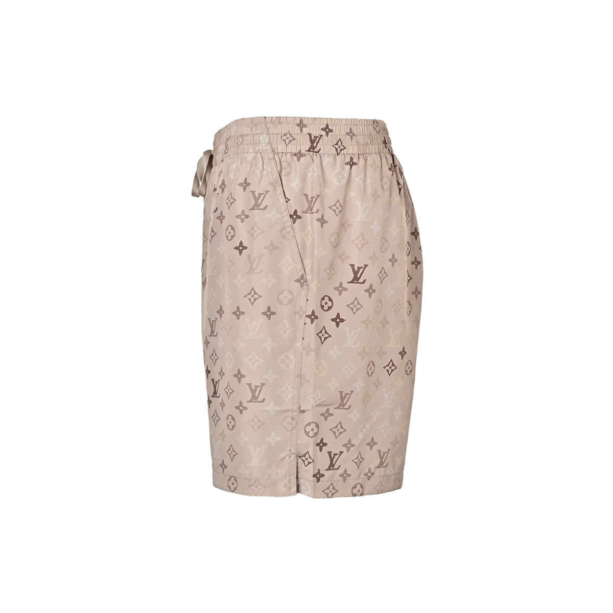 Louis Vuitton presbyopic khaki all-over printed suit shorts