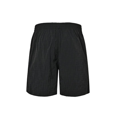 Fendi dark orange drawstring beach shorts