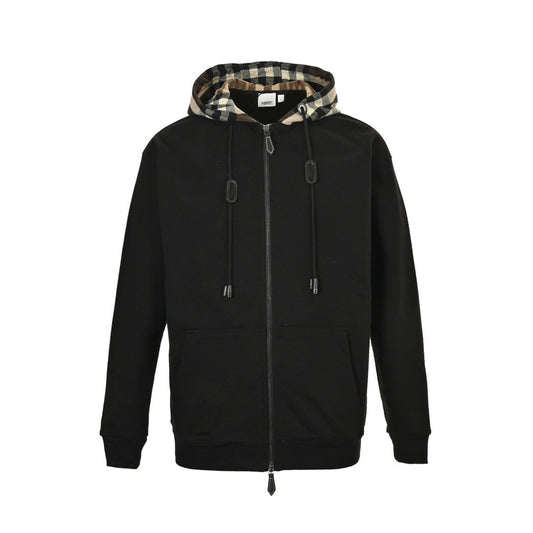 Burberry 23Fw plaid hooded zipper hooded sweatshirt jacket