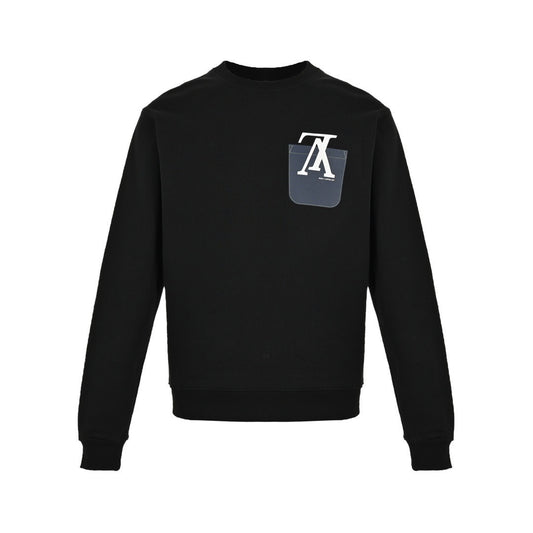 Louis Vuitton 22Fw fake pocket letter print crew neck sweatshirt