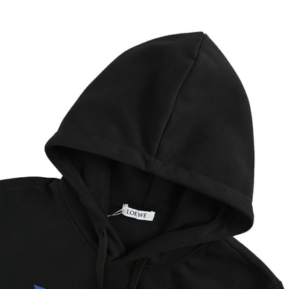 Loewe/Luo Yiwei 25Fw colorful suede letter logo hooded sweatshirt