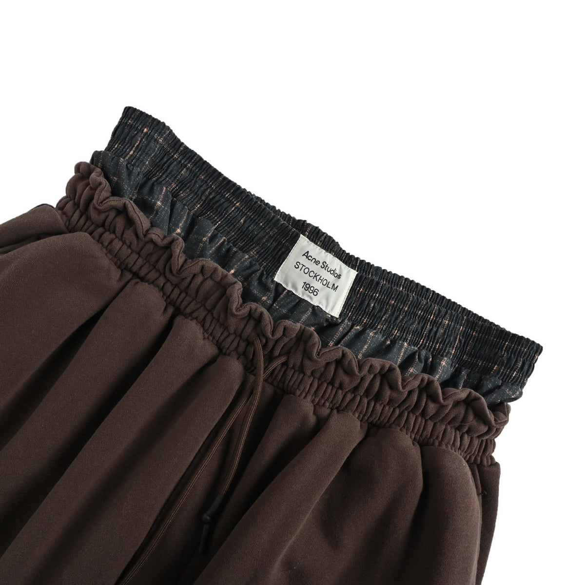 Acne Studios GYM distressed fake two piece logo trousers