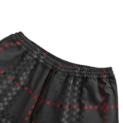 Burberry 25ss pixel plaid wool blend Harrington shorts