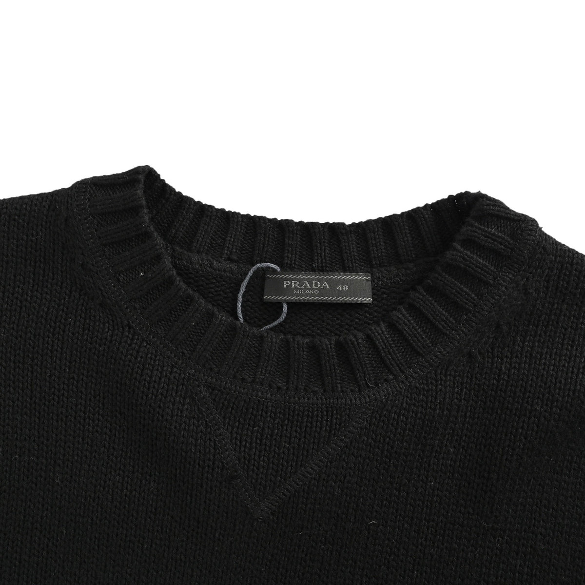 Prada 25Fw jacquard logo crew neck sweater