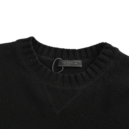 Prada 25Fw jacquard logo crew neck sweater