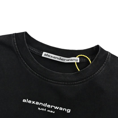 Alexander Wang hot diamond letter head print short sleeves