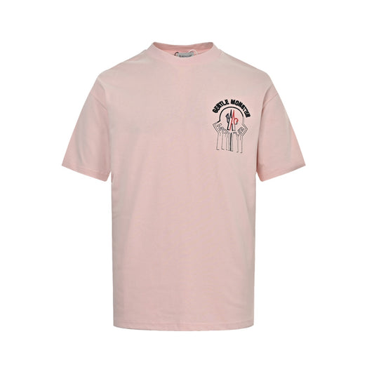 Moncler/Mask 26ss GM joint embroidered logo short sleeves