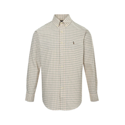 Ralph Lauren colorful logo embroidered plaid shirt