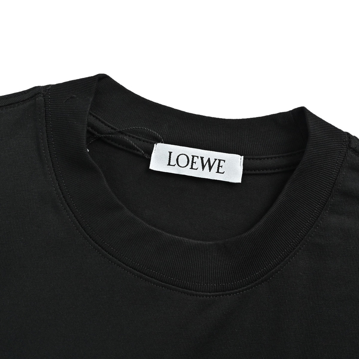 Loewe / Luo Yiwei raw edge flower logo letter print short sleeves
