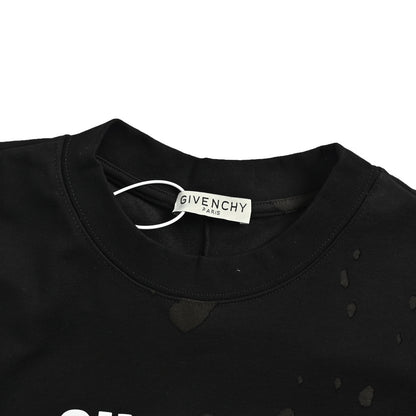 GIVENCHY large hole letter print short sleeves