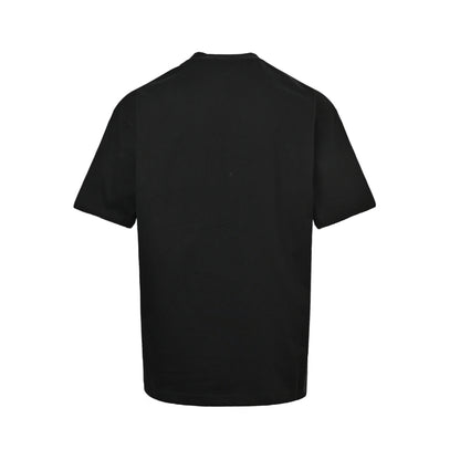 We11 Done silicone three-dimensional leather label decorated letter printed short sleeves