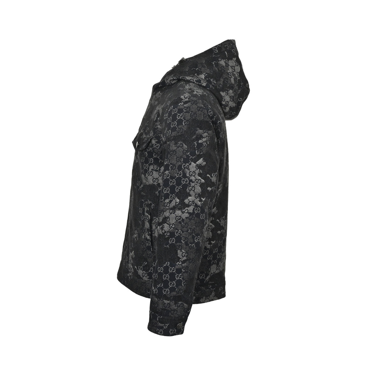 Gucci Double G splash ink hooded down jacket