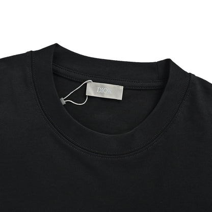 Dior patch letter logo embroidered short sleeves