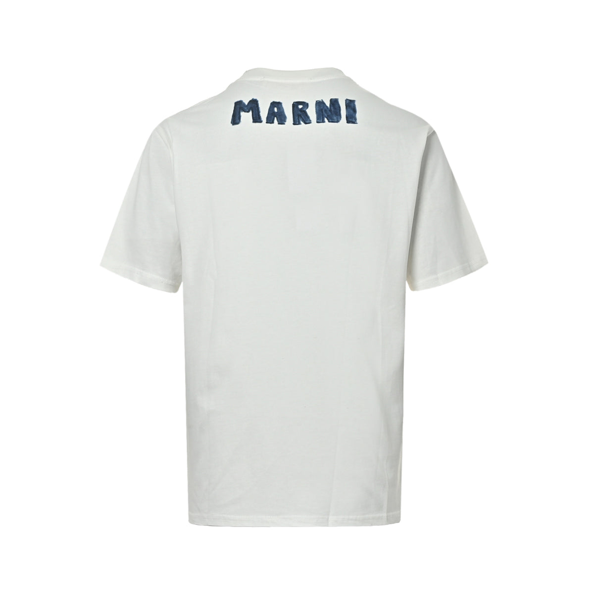 Marni humorous hand-painted graffiti ocean whale print short sleeves