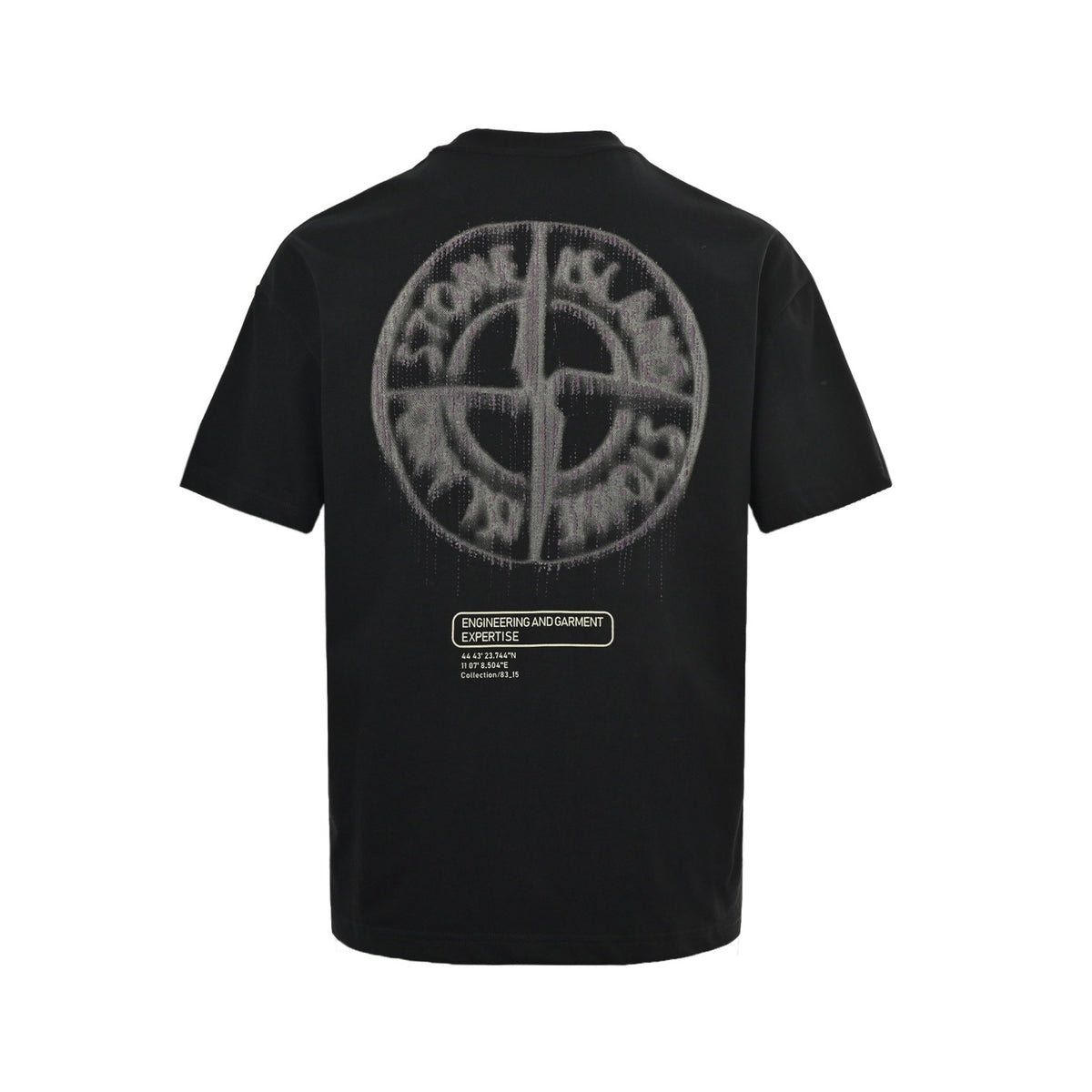 Stone Island 26ss fuzzy compass printed short sleeves on the back