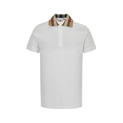 Burberry 24ss plaid collar Polo short sleeves