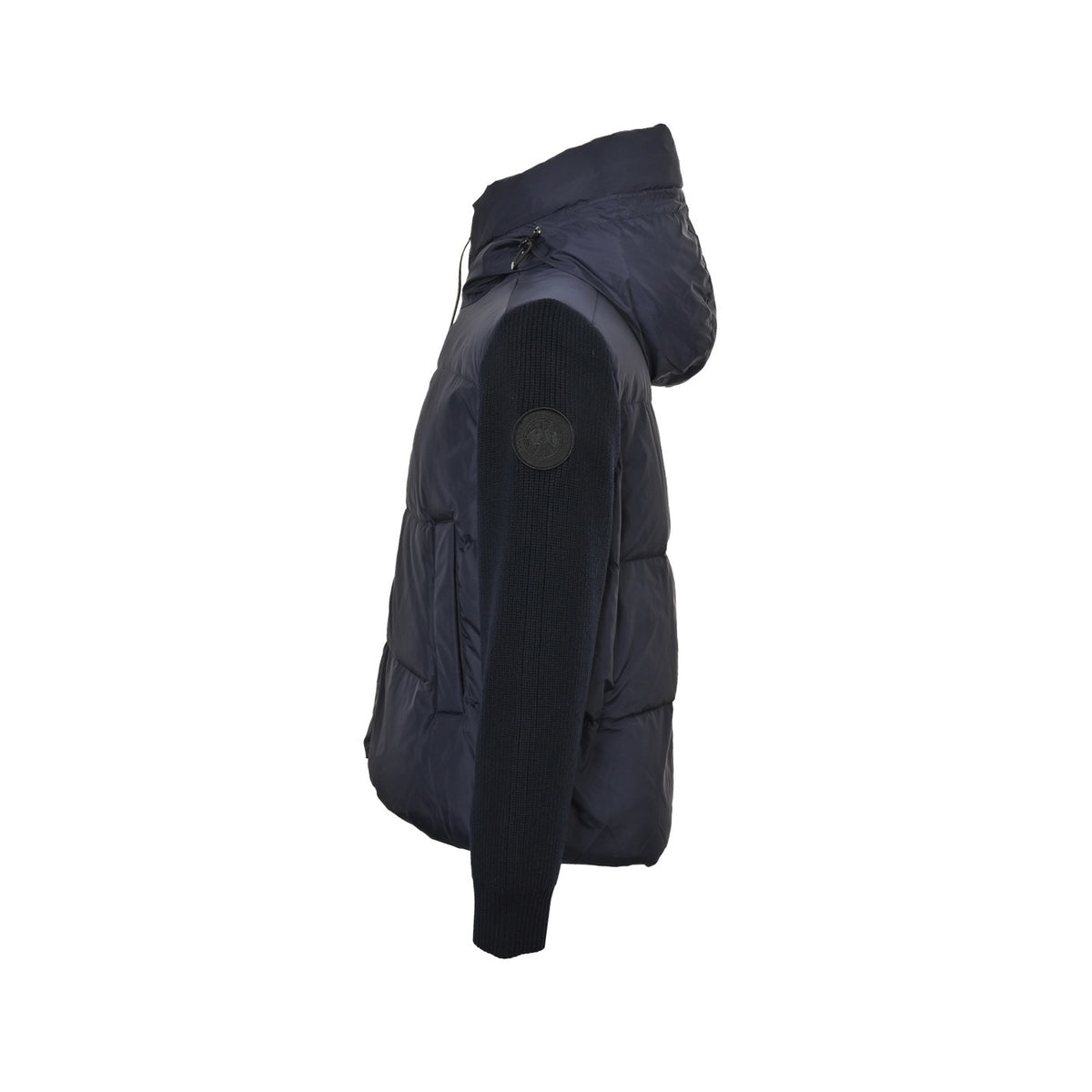 Canada Goose 25Fw armband knitted patchwork hooded down jacket