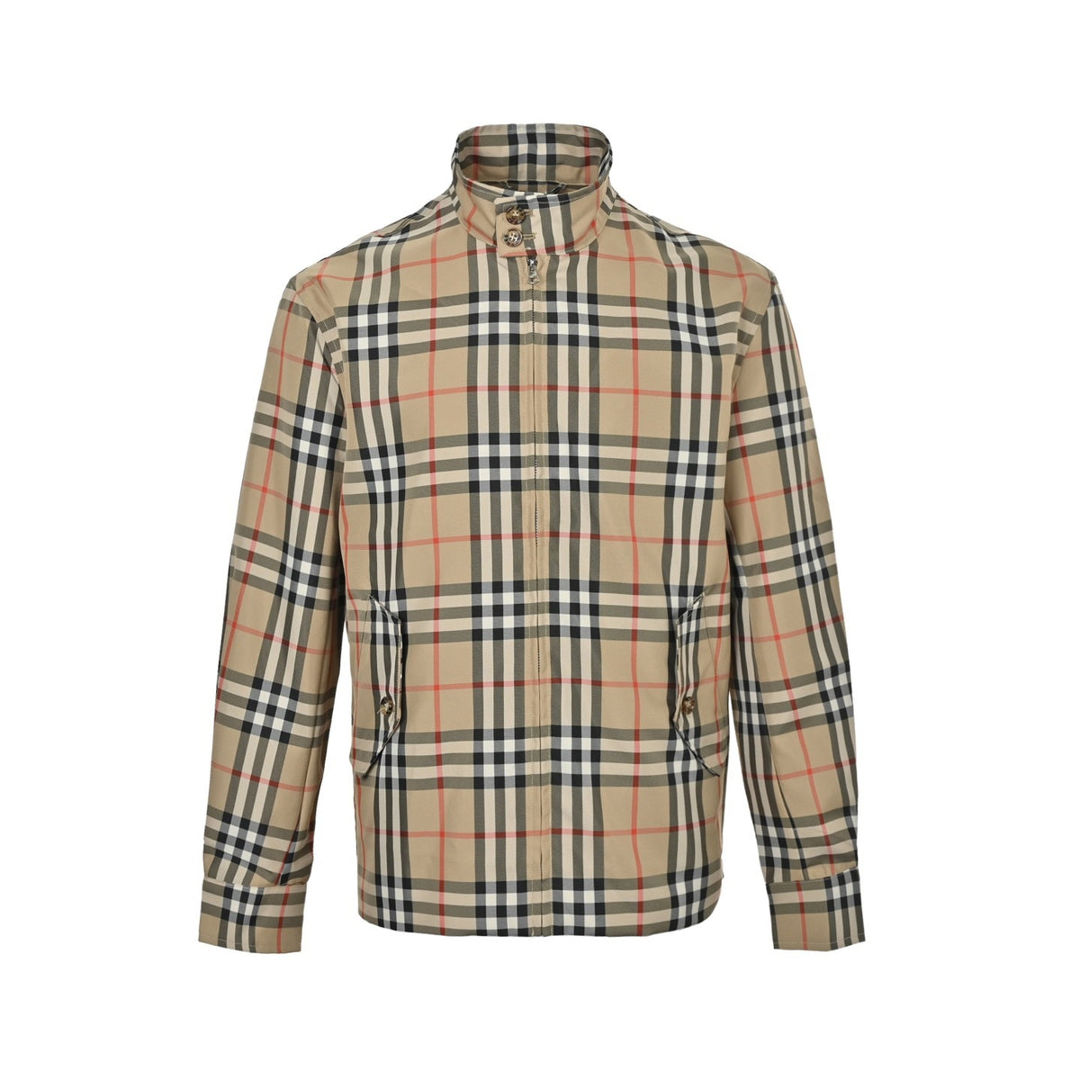 Burberry 25Fw plaid stand collar zipper jacket