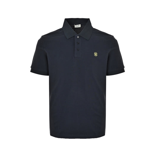 Celine Arc de Triomphe embroidered logo Polo short sleeves
