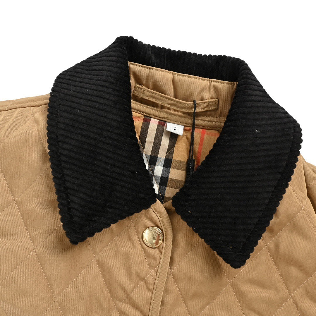 Burberry Silicone Armband Retro Diamond Quilted Padded Jacket