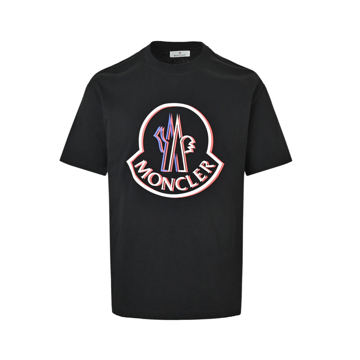 Moncler/Mask 3D contrasting large logo printed short sleeves