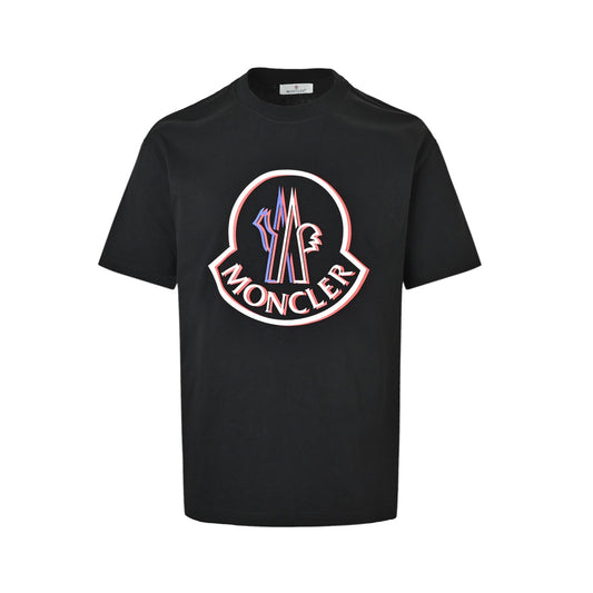 Moncler/Mask 3D contrasting large logo printed short sleeves