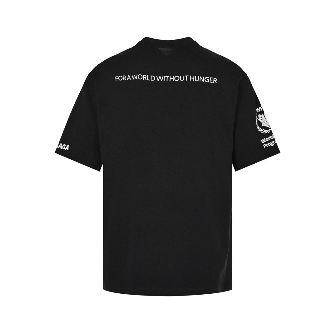 Balenciaga 23ss grain plan printed short sleeves