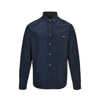 Prada pocket tag back triangle logo shirt