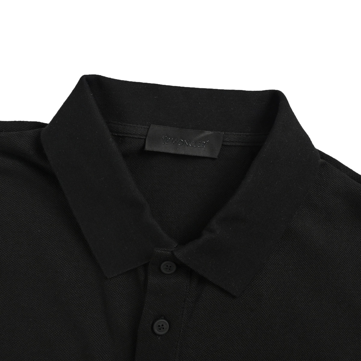 Moncler/Mask Stacked Black Label Logo Polo Short Sleeve