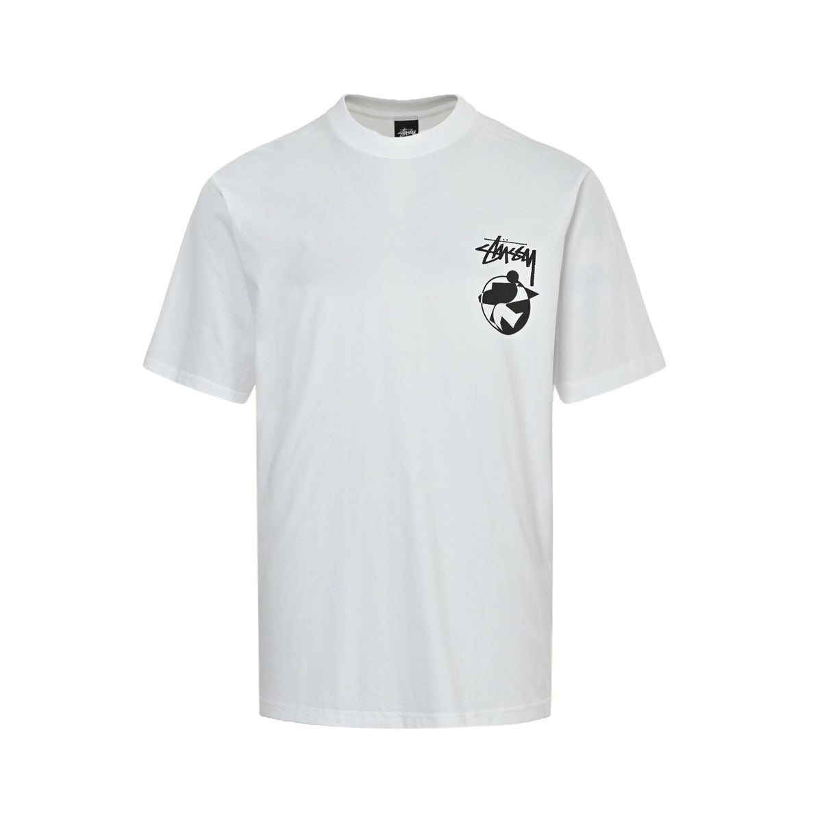 Stussy geometric pattern printed short sleeves on the back