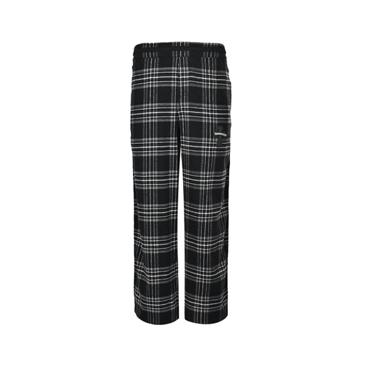 Chrome Hearts all-over plaid cross leather label trousers