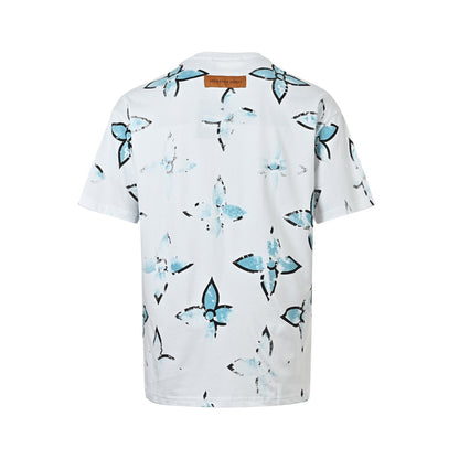 Louis Vuitton all-over mottled presbyopia printed short-sleeves