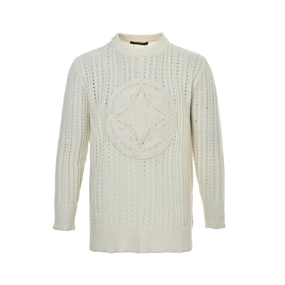 Louis Vuitton embroidered logo hollow sweater