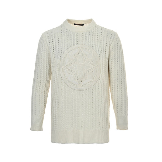 Louis Vuitton embroidered logo hollow sweater
