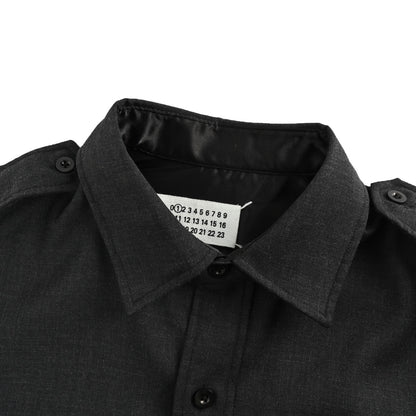 Maison Margiela/Margiela MM6 topstitched wool shirt jacket