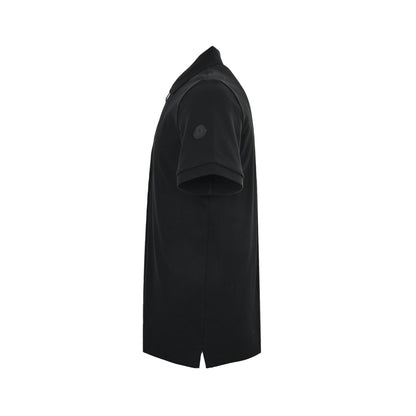 Moncler/Mask 26ss Half zipper arm silicone logo Polo short sleeves