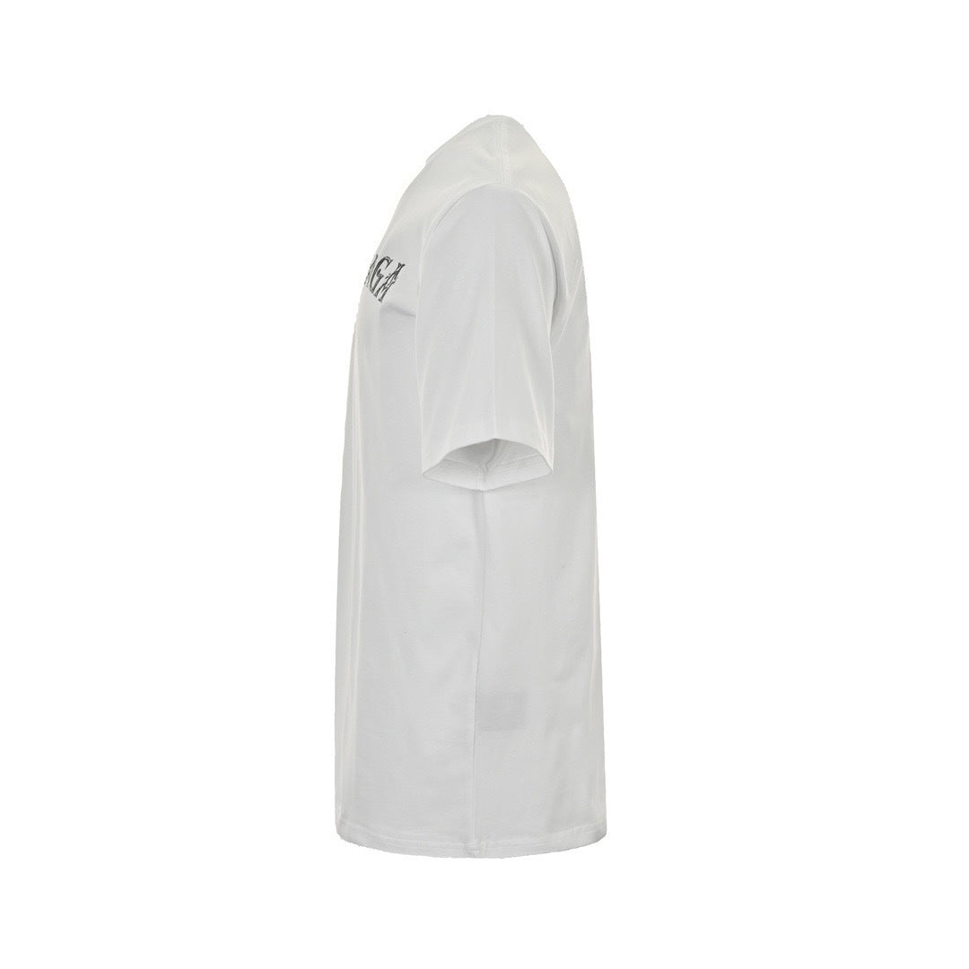 Balenciaga/Balanciaga 24ss Sanskrit letter three-dimensional printed short sleeves