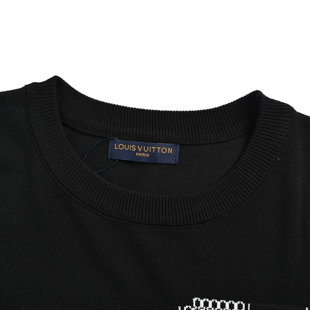 Louis Vuitton front and back jacquard large logo knitted short sleeves