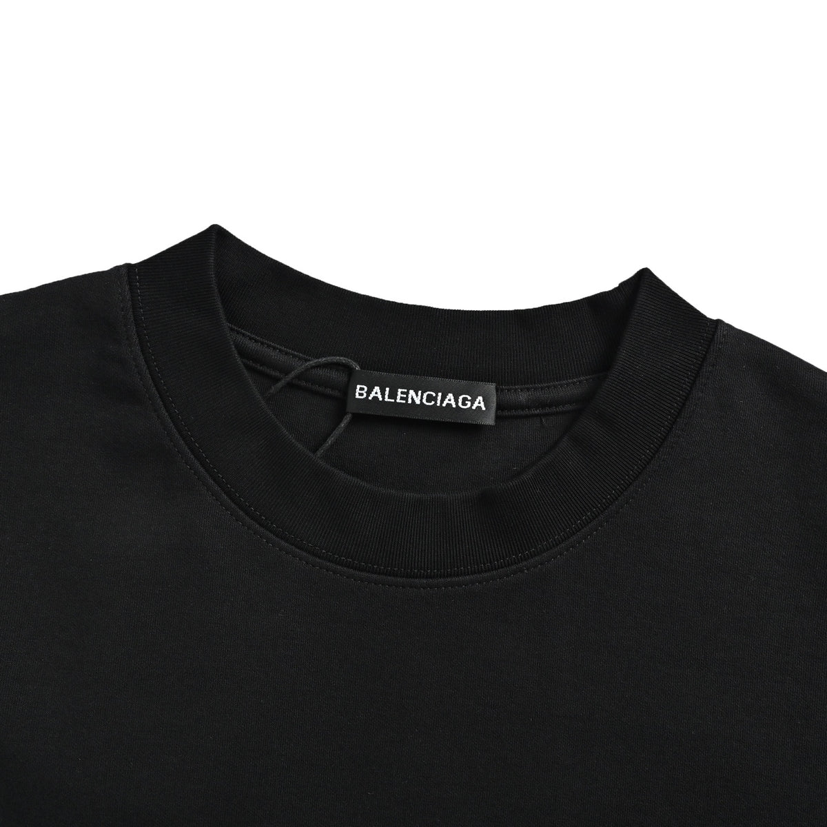 Balenciaga/Balanciaga laser wave letters misaligned round neck short sleeves