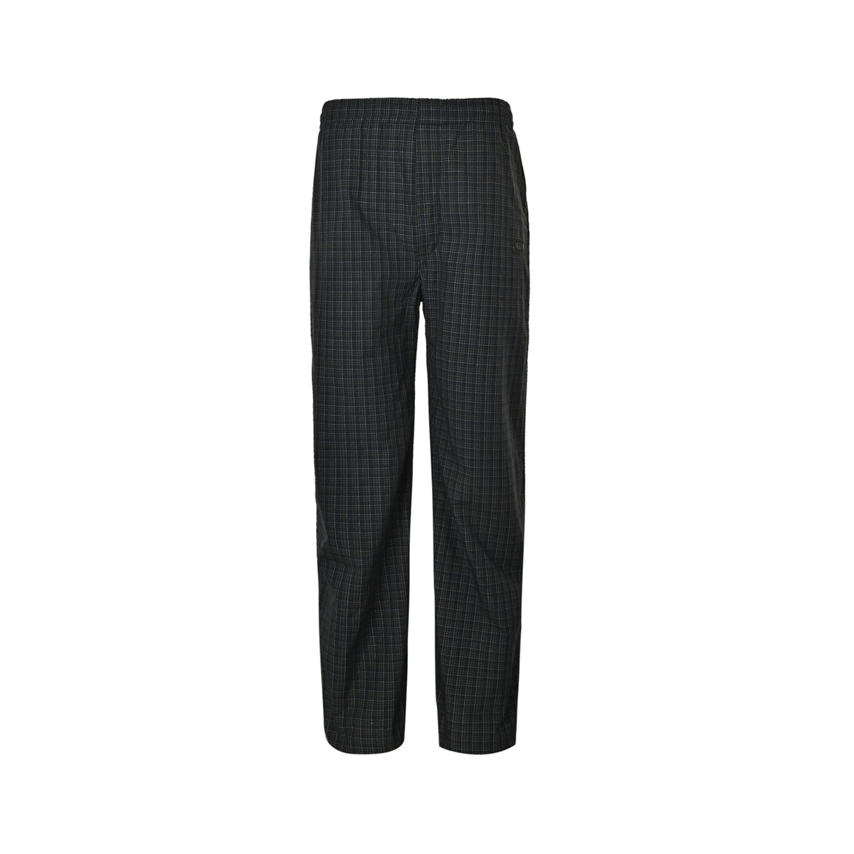 Balenciaga/Balanciaga 25Fw blue plaid Paris lettering trousers