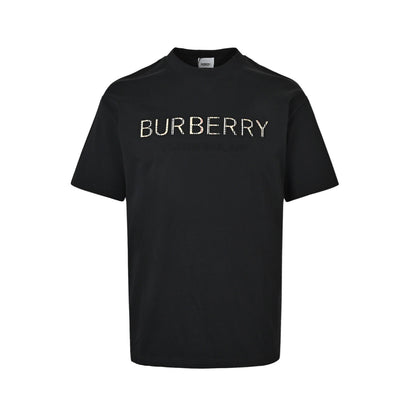 Burberry plaid embossed letter short sleeves
