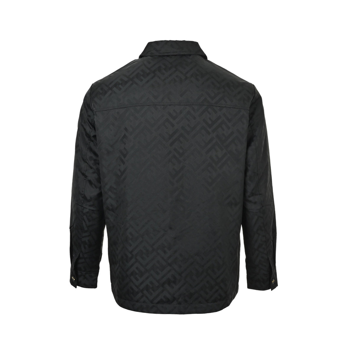 Fendi double F all-over printed thin velvet lapel down jacket
