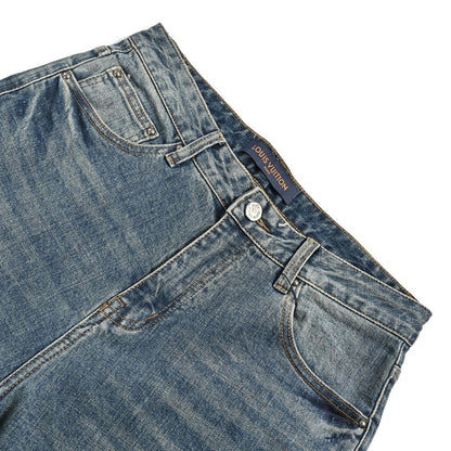 Louis Vitton/Louis Vuitton 23Fw back pocket graffiti lettering jeans
