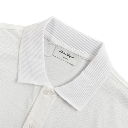 Ferragamo 24ss Polo short sleeves with embroidered letters on the chest